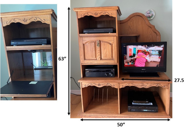 Antique Entertainment Center in TV Tables & Entertainment Units in North Bay