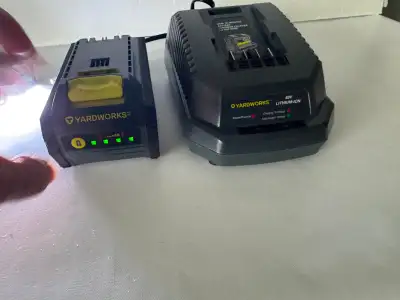 Yardworks 40V Lithium-Ion Battery Charger Like New Condition, View more