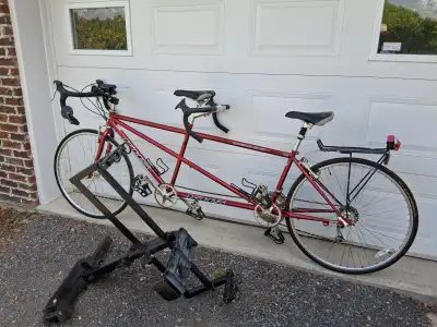 Velo Tandem KHS (Tandermania Milano) Avec Odomètre, Lumières, Rack Arrière, Porte-Bouteilles, Suppor...
