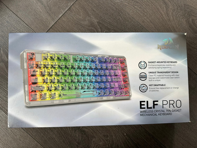 Redragon Elf Pro wireless crystal keyboard  in Mice, Keyboards & Webcams in City of Toronto