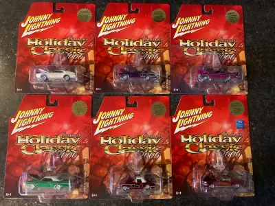 6 RARE JOHNNY LIGHTNING HOLIDAY CLASSIC CARS/ORNAMENTS, View more