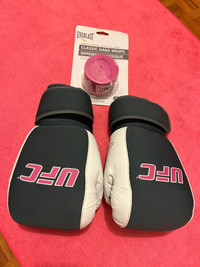 Unused Women Boxing Gloves with Hand Wraps