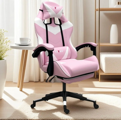 T208F Gaming Chair (White Pink), View more