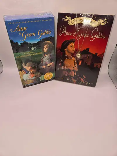 Brand new never opened Anne of Green Gables VHS tapes 2 , 10th Anniversary collector's edition and b...