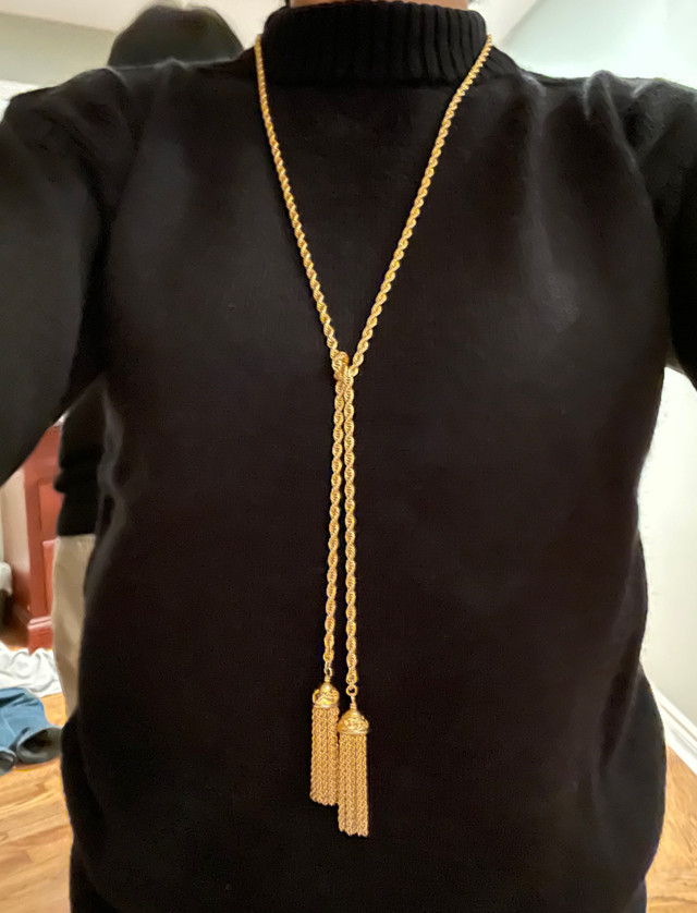 Sonia Rykiel Vintage Vintage Mesh Tassel Necklace in Jewellery & Watches in City of Toronto - Image 2