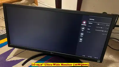 LG-25.6” Ultra-Wide Monitor (26WQ600), View more