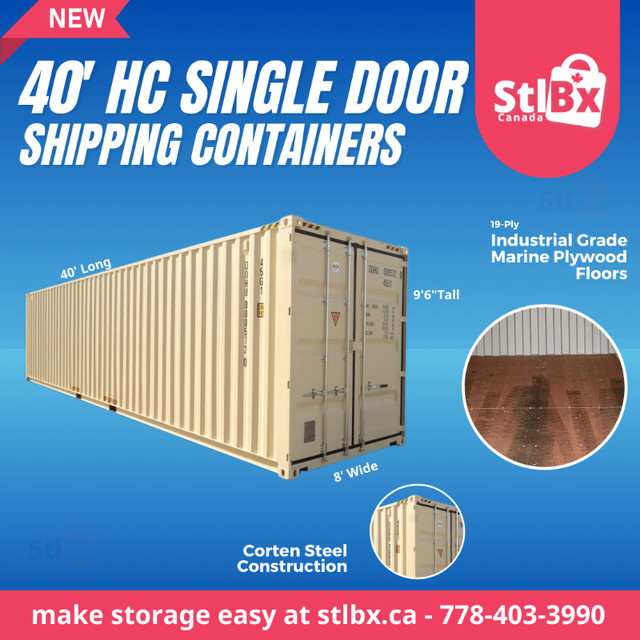 Sale in Vancouver Area! 40ft New High Cube Shipping Container in Other in Delta/Surrey/Langley - Image 2