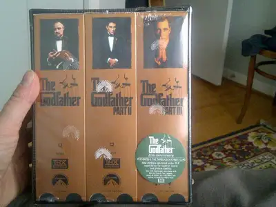 Godfather box set on VHS. never opened!!!, View more