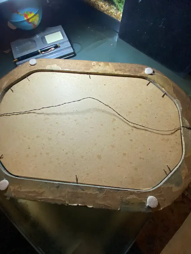 Antique 1920s Oval Picture Frame Convex Bubble Glass Wood Family in Arts & Collectibles in Vancouver - Image 9