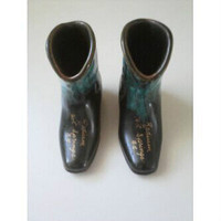 Vintage Blue Mountain Pottery Cowboy Boots