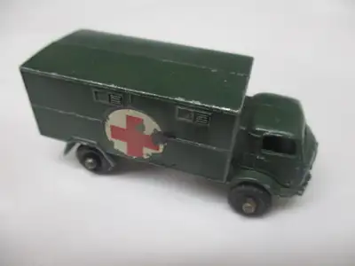 VINTAGE LESNEY SERVICE AMBULANCE FORD 3 TON--METAL $20 APPROX. 2½"L AD VISIBLE THEN ITEM AVAILABLE