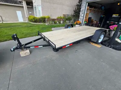Trailer is a 2020 6'10 x 14 3500 pound single axle. Wood deck is in great shape. Trailer itself is i...