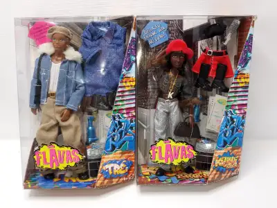 2003 Mattel Hip Hop Flavas Dolls Tre and Kiyoni Brown - New in Box $40 each or both for $65