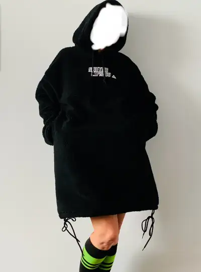 Size S brand new MINI CREAM faux-shearling coat, View more
