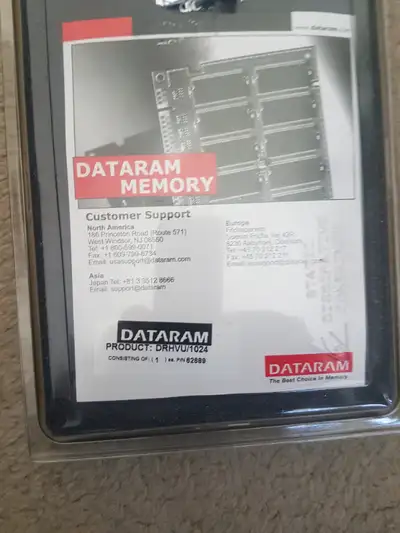 Dataram 1GB DDR-266MHz PC2100 ECC Registered CL2.5 184-Pin DIMM, View more