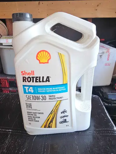 5 bottles of Rotella heavy duty engine oil. 10W-30. $35 each.