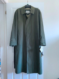 Brand New - Men's Long Trench Coat, Size 42 TALL/Large