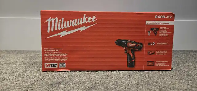 BRAND NEW - Milwaukee M12 3/8" Hammer Drill/Driver Kit in Power Tools in Woodstock - Image 3