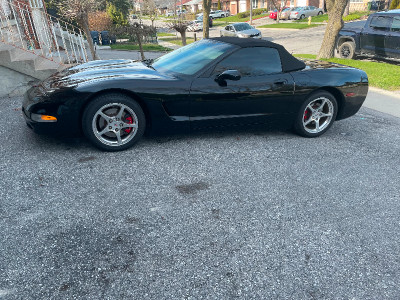 2001 triple black corvette convertible . $26,500.00 obo.