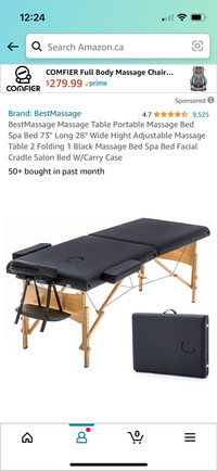 Massage table and stool
