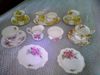 Royal Albert Praire Rose, teacup & saucer, cream & sugar, sweet
