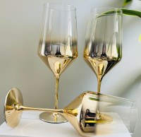 New Gold Ombre Glassware for sale or tent 
