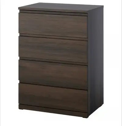 Commode en bois marron – 4 tiroirs – 85 $, View more