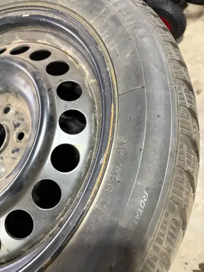 215/55/17 uniroyal witer tires on steel rims bolt patter 5x115mm, I’m asking $300 for the whole pack...