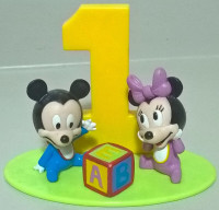 Disney Babies "MICKEY&MINNIE MOUSE" First BIRTHDAY Cake Topper