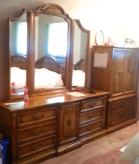 Cabinet with mirror attached