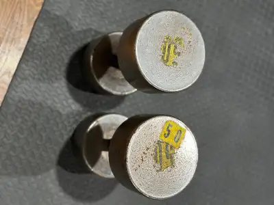 50lbs dumbbells , View more