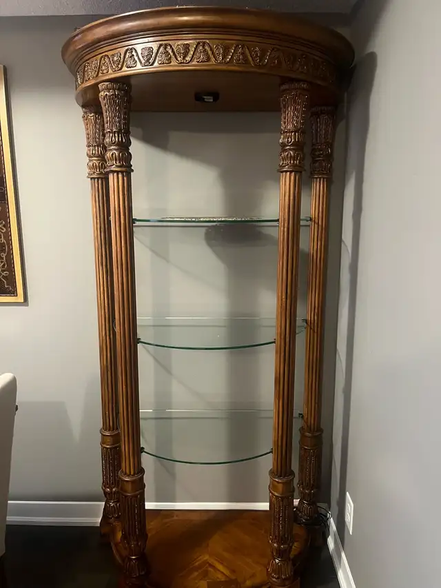 Wooden/ glass shelving unit in Bookcases & Shelving Units in Kitchener / Waterloo - Image 2