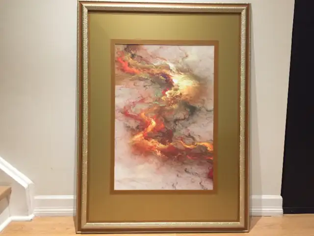 Home Decor Wall Art Large Gold Abstract Art Frame in Home Décor & Accents in Mississauga / Peel Region - Image 2