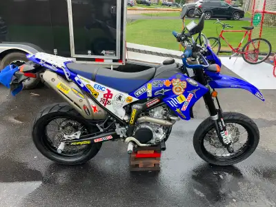 Factory supermoto. Owned since 2012 I believe. I used it as a commuter vehicle to a from work. Hasn’...