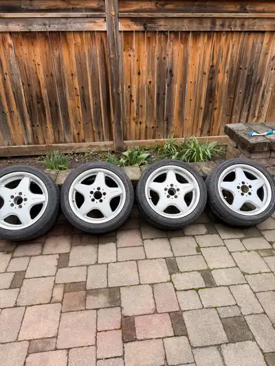 I am selling a set of used AMG rims, 17 inch, originally for a Mercedes CLK/SLK. These rims are in g...