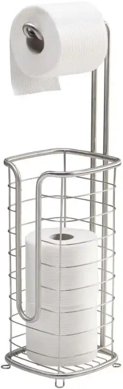 NEW mDesign Free Standing Toilet Paper Holder Stand and Dispense in Other in London - Image 2