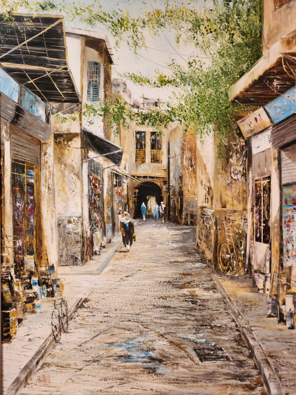 Original oil painting. Old Damascus Tableau original vieux Damas in Arts & Collectibles in Gatineau