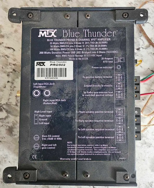 MTX Blue Thunder Pro Amplifier Vintage594166192653608962