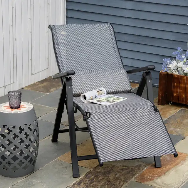 Zero Gravity Chair, Folding Recliner, Patio Lounger with 9 Level in Patio & Garden Furniture in Markham / York Region - Image 7