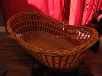 NEW BORN BABY BASKET, WICKER,  $75