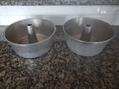 Aluminum tube cake pans. $10 each