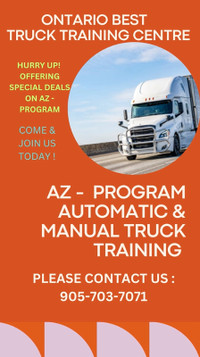 JOIN US !! ONTARIO BEST TRUCK TRAINING CENTRE