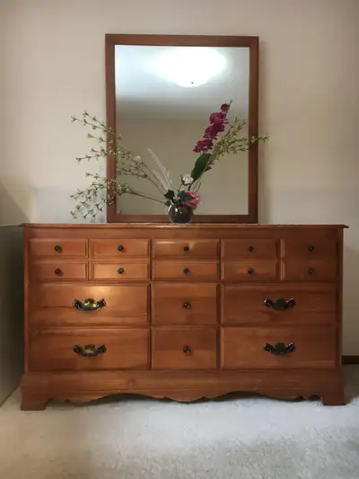 Large 9-Drawer Triple Dresser with Mirror – Whitby, View more