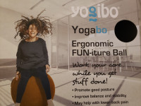 ballon d'exercice Yogibo recouvert pour siège bureau