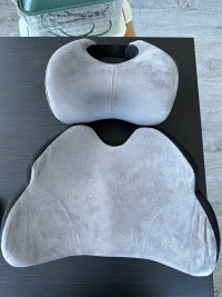 1 Set Memory Foam Neck Support Car Headrest & Lumbar Pillow