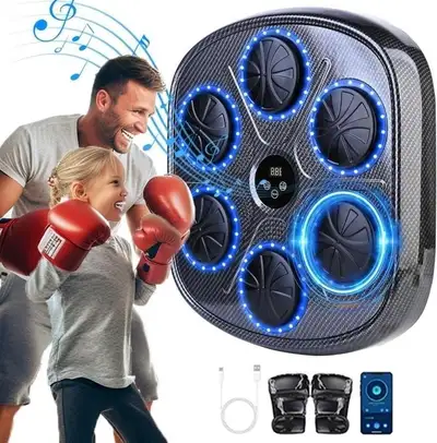 MUSIC BOXING MACHINE WITH GLOVES (WALLMOUNTED), View more