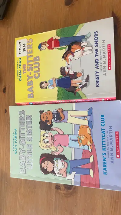2 The baby sitters club books : Kristy and the snobs Karen's kittycat club From a smoke and pet free...