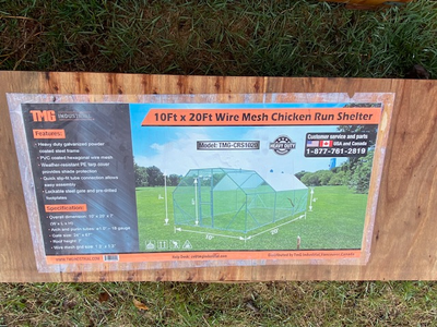 NEW!! Large Wire Mesh Chicken Run Shelter (10'x20'x7'high), View more