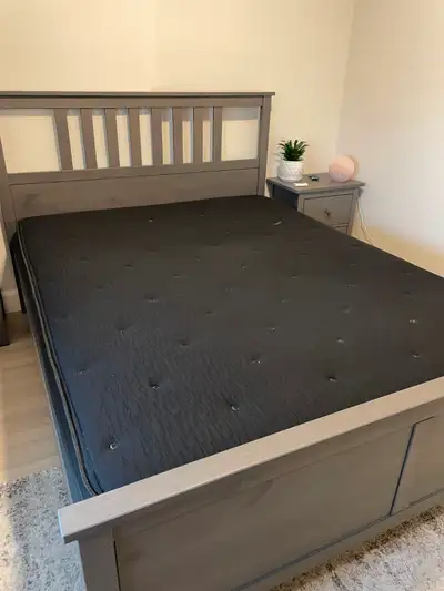 IKEA Hemnes bed frame, drawers, and Sealy mattress for sale, View more