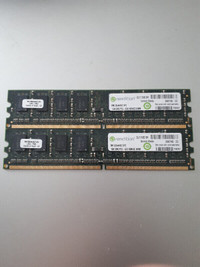 2 x PC2-5300 1GB 1Rx8 240-pin DIMM, Non-ECC DDR2 RAM